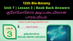 Read more about the article 12th Botany Lesson 3 Book Back Answers