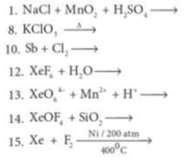 12th Chemistry Important Questions Unit 3 p-Block elements - II