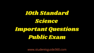 Read more about the article 10th Science Important 2 Mark Questions