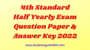 Read more about the article 4th Term 2 Question Paper Answer Key 2022