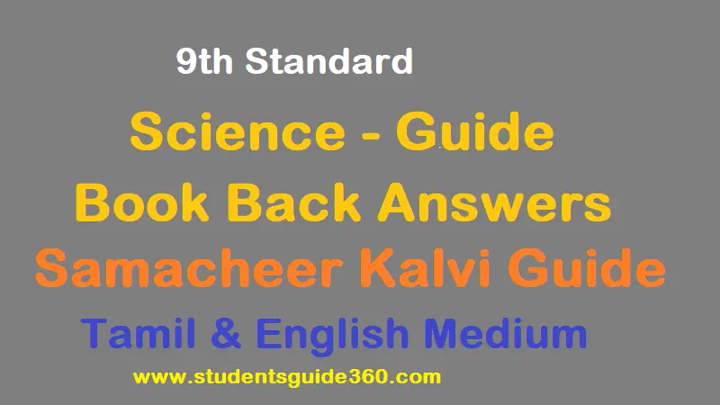 You are currently viewing 9th Science Unit 6 Book Back Answers