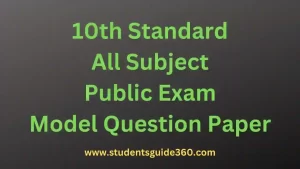 Read more about the article 10th Public Model Question Paper 2023