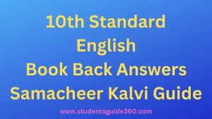 Read more about the article 10th English Unit 6. Prose: The Last Lesson Book Answers