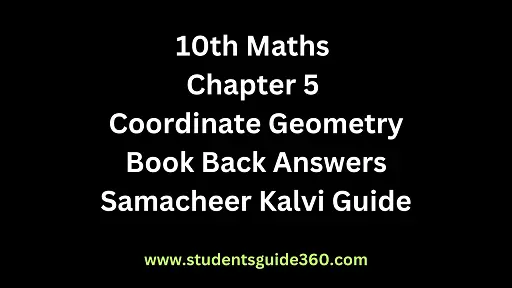 You are currently viewing 10th Maths Chapter 5 Coordinate Geometry Exercise 5.3