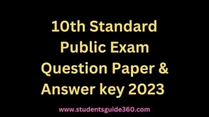 Read more about the article 10th English Public Exam Answer Key 2023