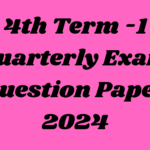 4th Social Science Term 1 Question Paper 2024