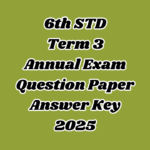 6th Social Science Annual Exam Question Paper 2025