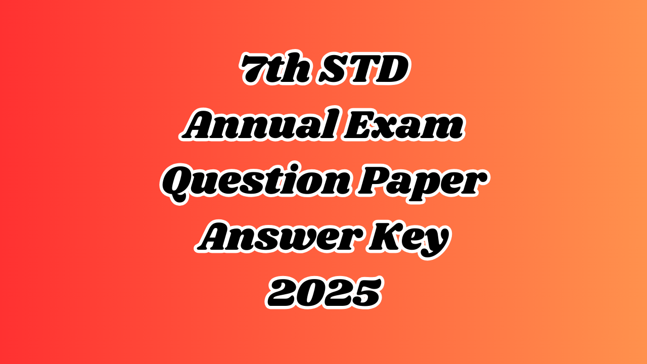 Read more about the article 7th Annual Exam Question Paper 2025